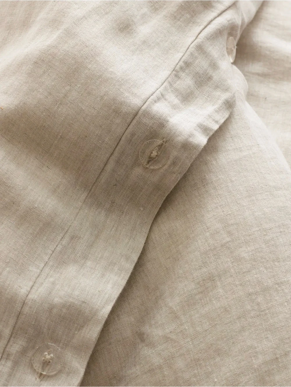 Quince European Linen Duvet Cover Set Full/Queen | Natural Chambray | 100% Linen